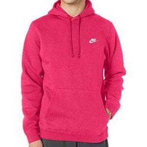 New Nike Men's Pink Hooded Sweatshirt